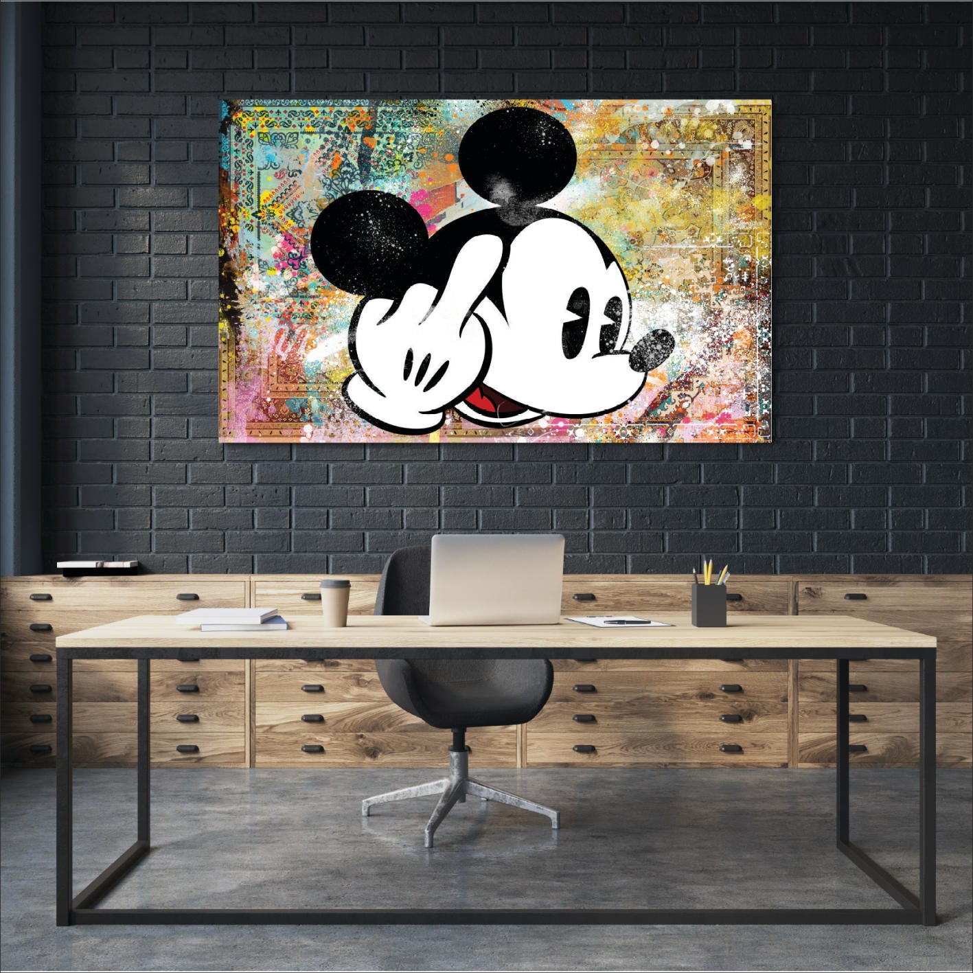 levenslang Bliksem circulatie Mickey Mouse Wallart - Voeg een beetje magie toe aan je interieur –  AsOrganisation