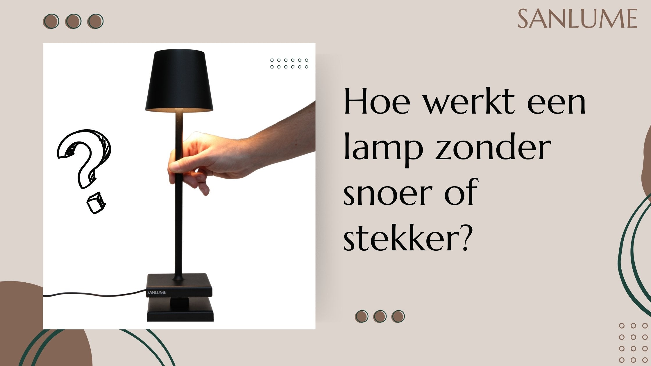 Verdorie Ademen schroef Hoe werkt een lamp zonder snoer of stekker? – SANLUME