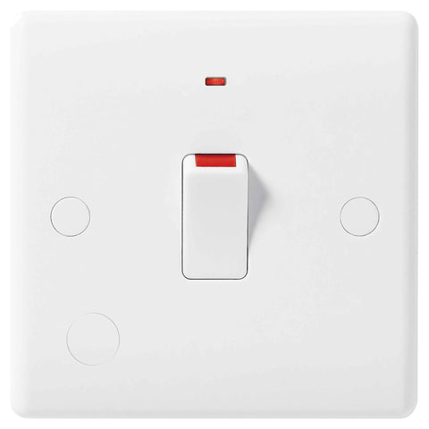 BG Nexus 833 20A Double Pole Switch FLEX Outlet With Indicator DEEP