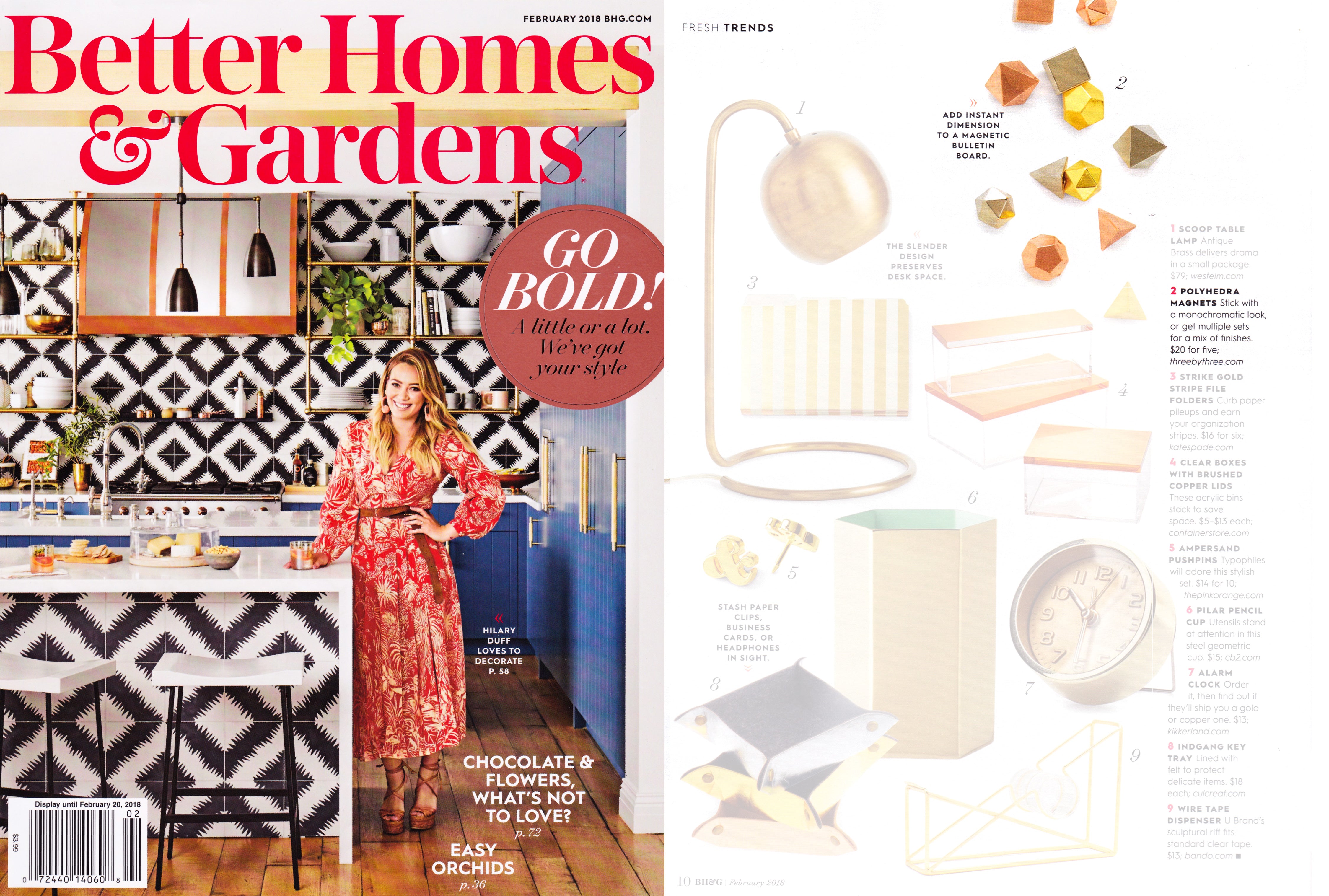 Polyhedra magnets featured in Better Homes & Gardens magazine