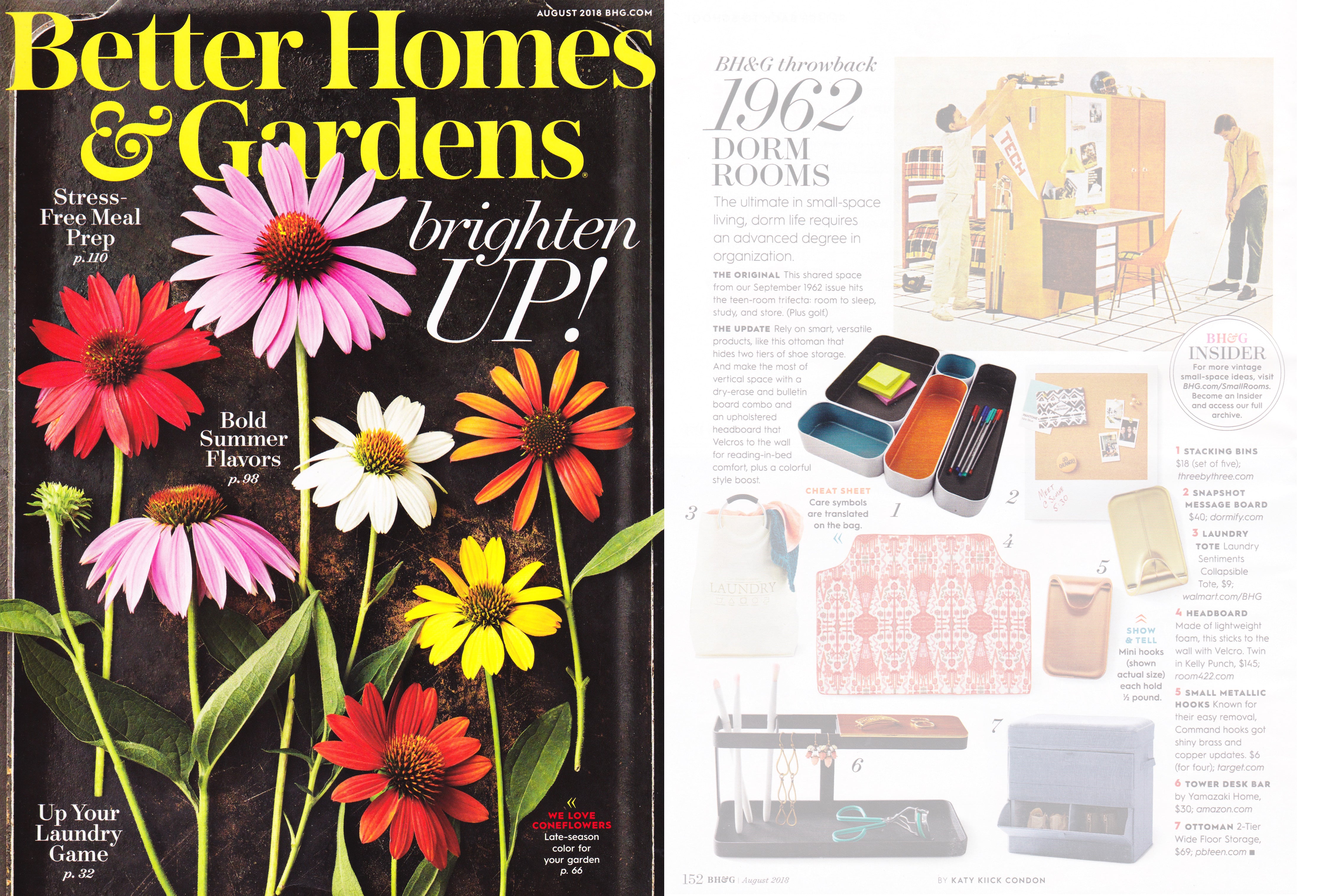 Stacking bins featured in Better Homes & Gardens magazine