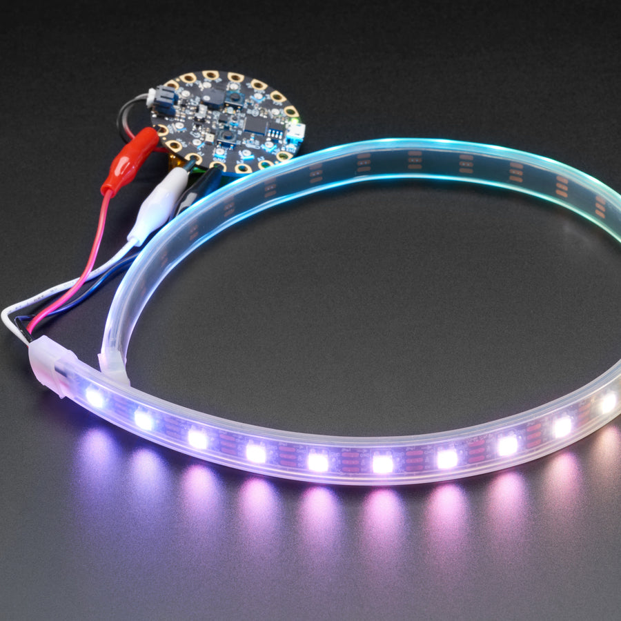 sektor elektronisk Højde Adafruit NeoPixel LED Strip, Alligator Clips, 30 LEDs | Paradisetronic.com