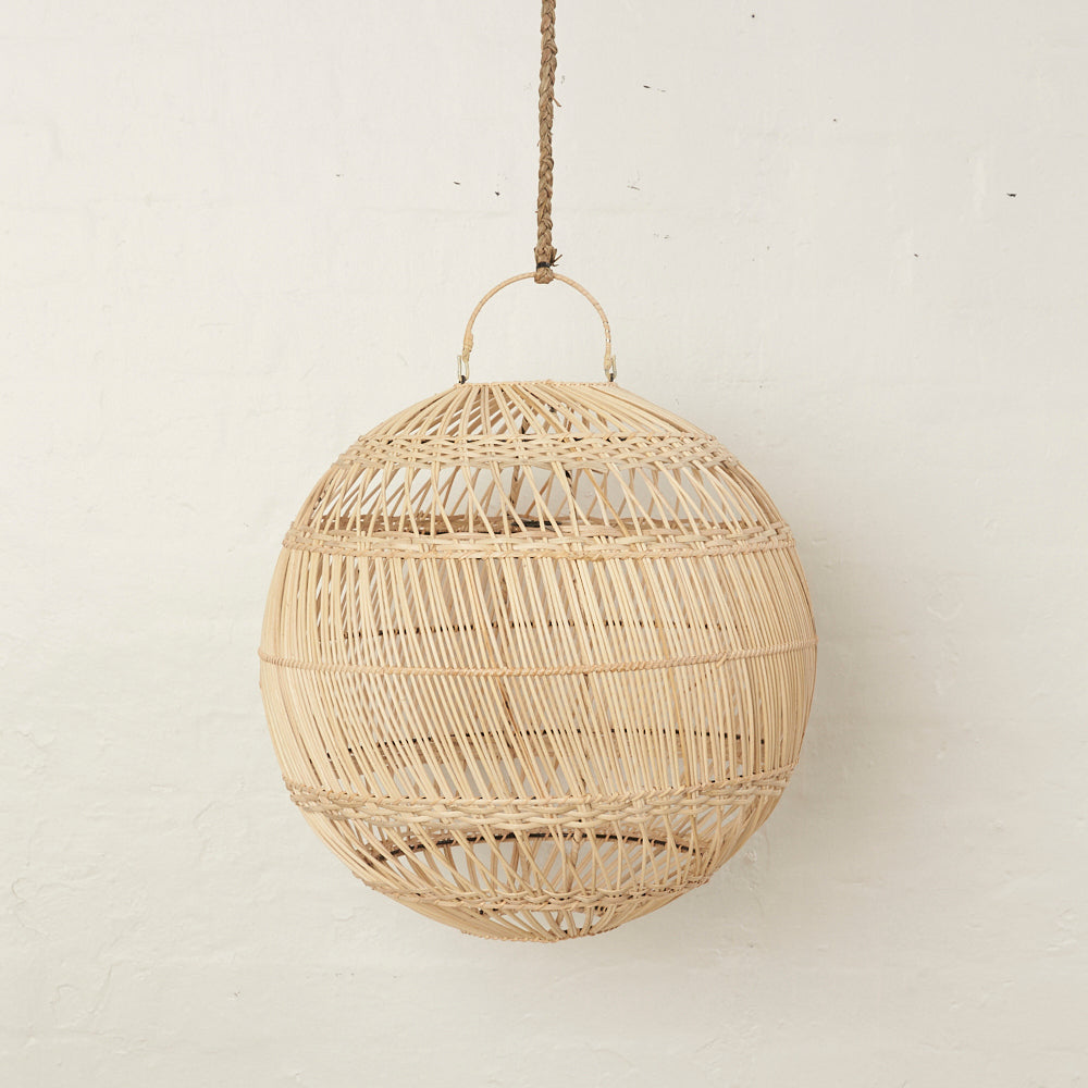 wicker sconce shade