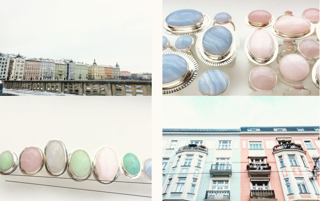 Pretty Pastels Rings and Buildings