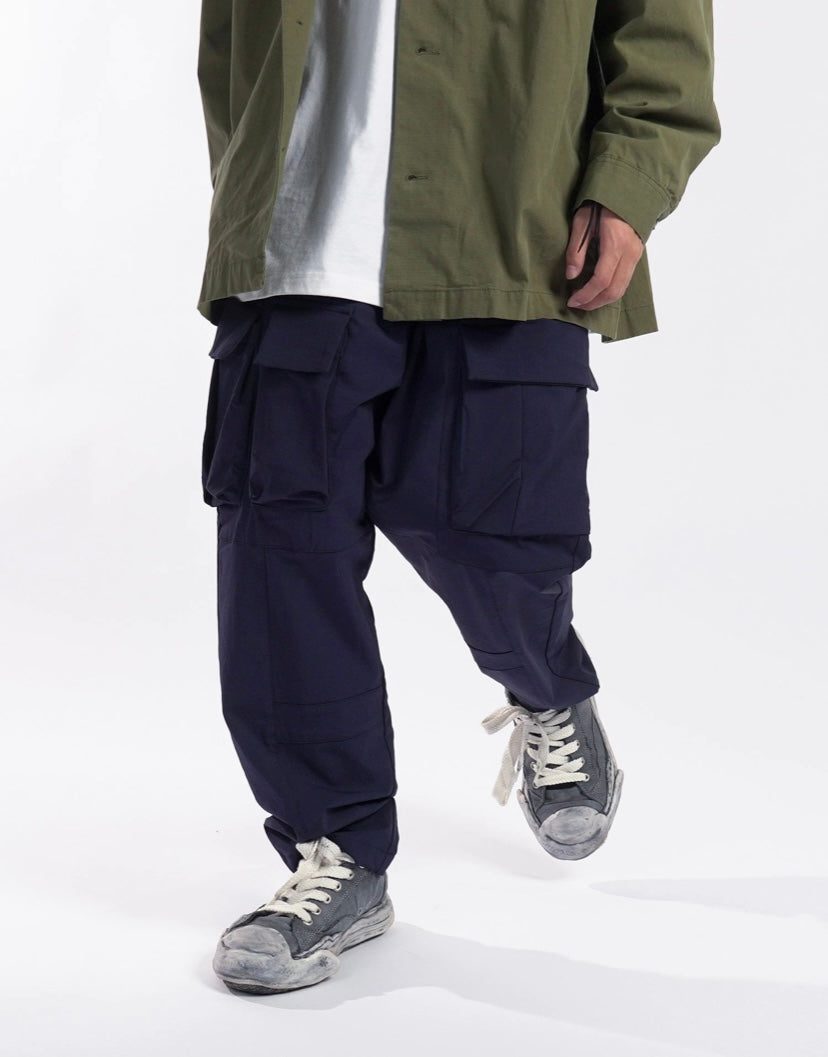 23ss SEE SEE WIDE NYLON PANTS NAVY Lサイズ | www.bumblebeebight.ca