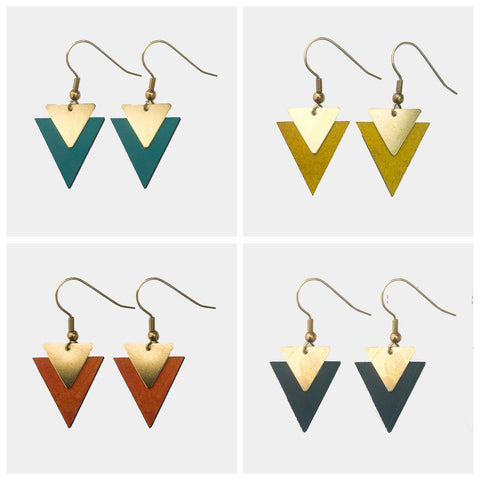 Mollie Brown Triangle Dangle Earrings