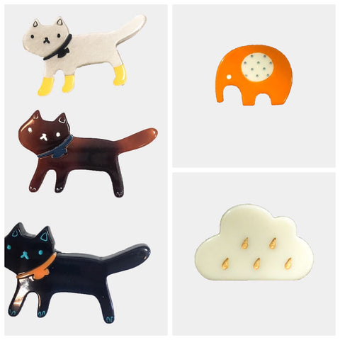 Parkside London FairTrade Resin Animal Brooches