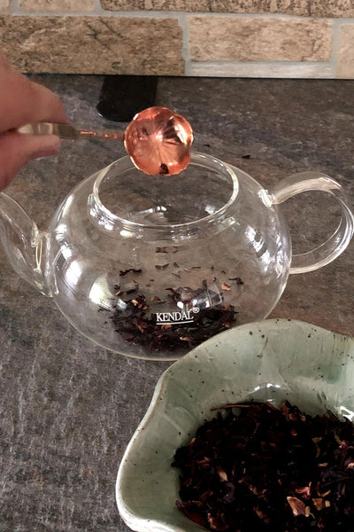 copper tea measuring spoon
