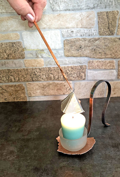 candle holder and candle snuffer