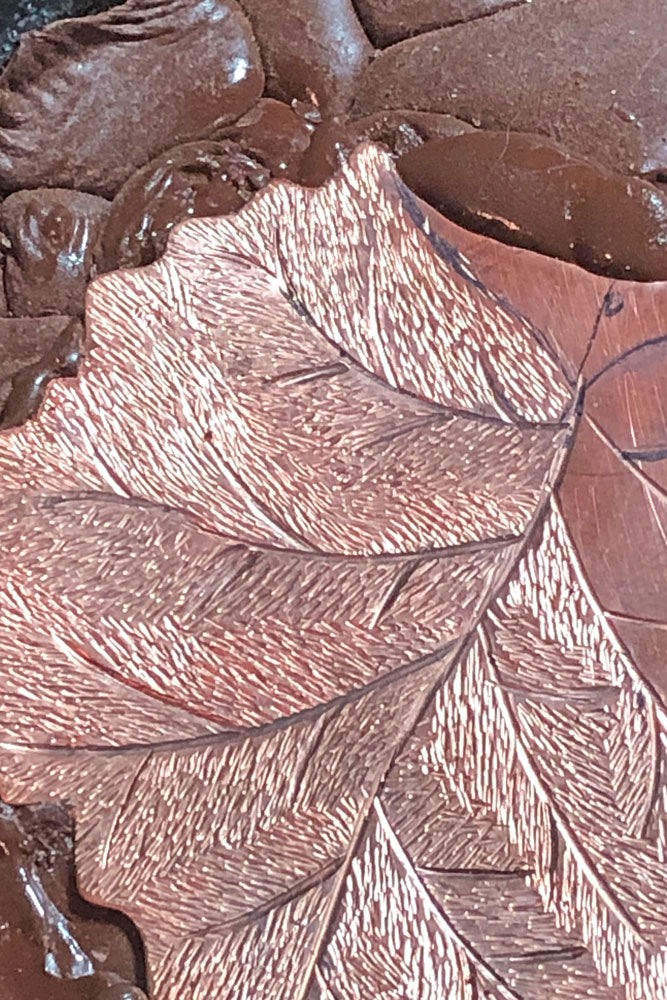 copper muscadine bowl detail