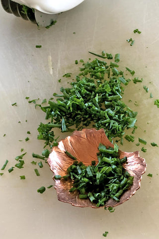 copper grape leaf bowl