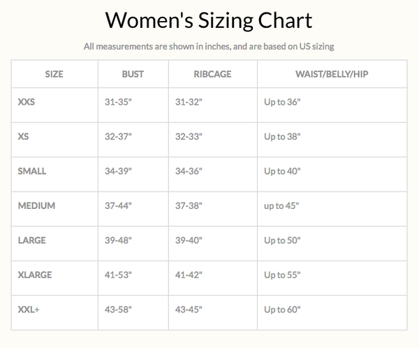 Sew Trendy® Women's Sizing Chart