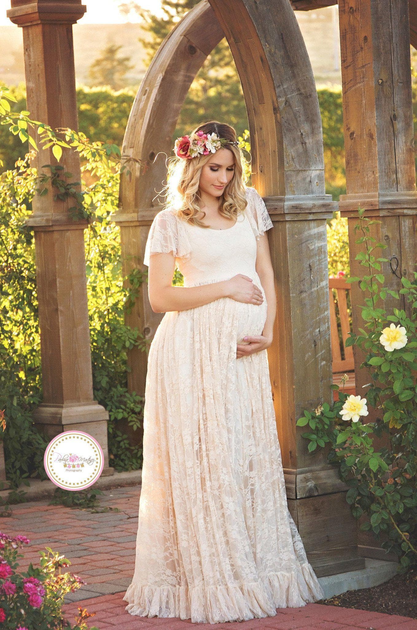 Josephine Lace Flutter Maternity Gown • By Sew Trendy Sew Trendy Maternity Gown Shop In 