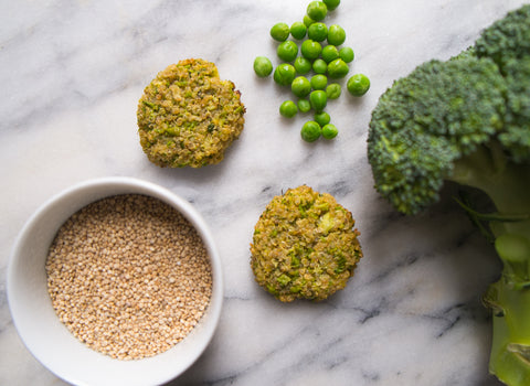 quinoa pea and brocoli burgers