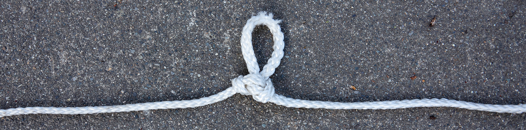 Damaged rope with butterfly loop