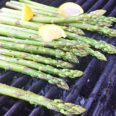 Grilled Asparagus Maple Cheddar Goat Cheese