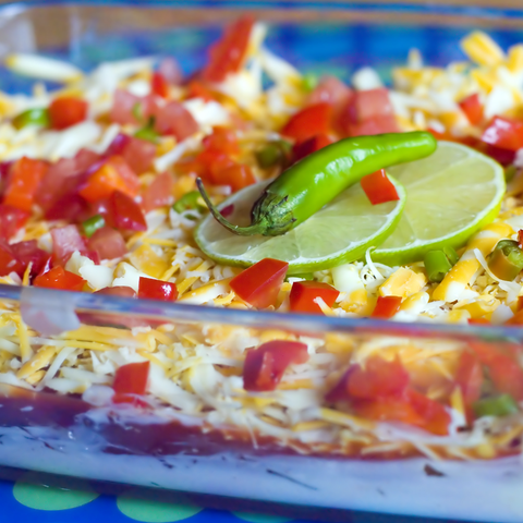 Marble Goat Cheese Taco Dip