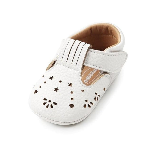 Pink & White First Walker Baby Shoes (B13)