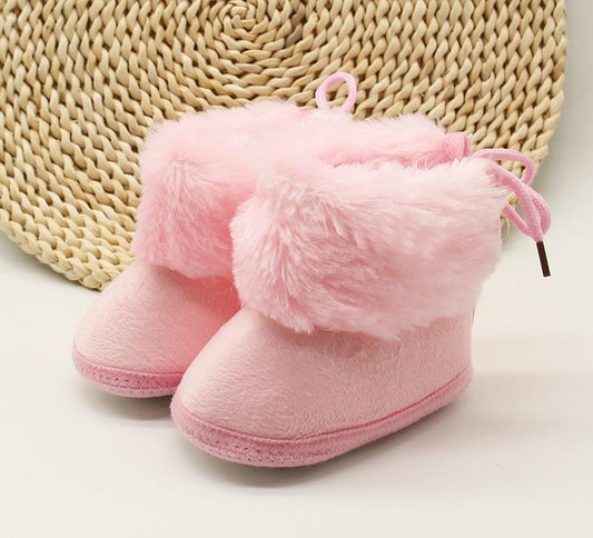 Plush Pink Soft Sole Boots (R41)