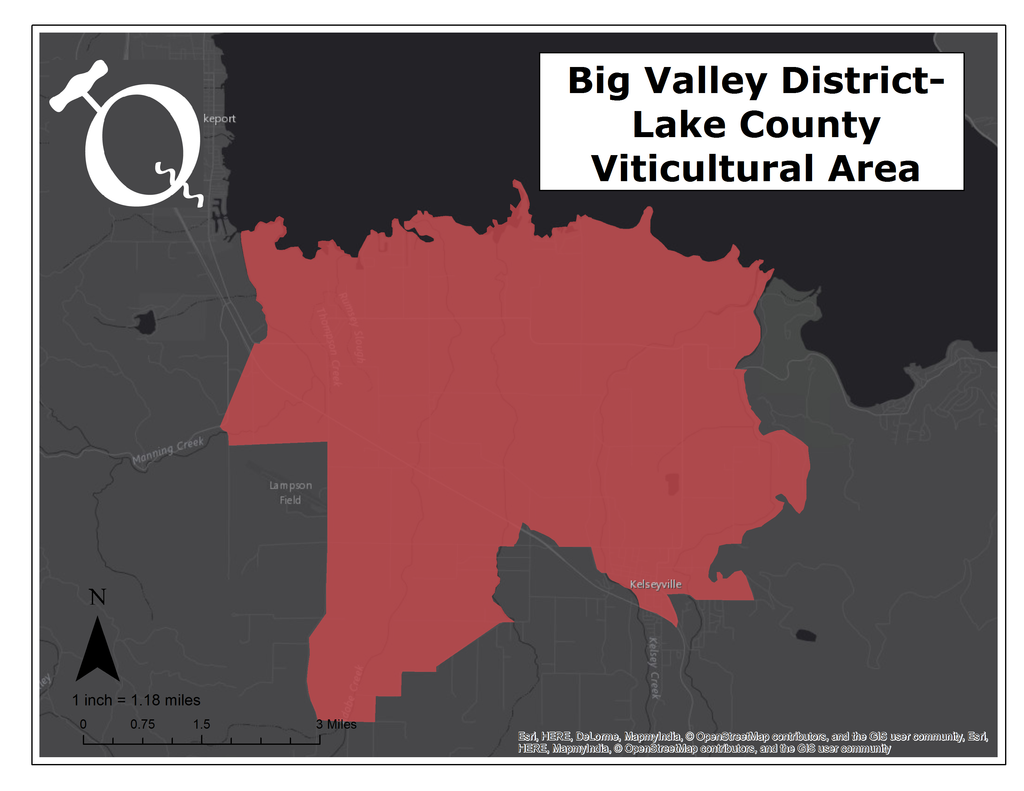 Big Valley District - Lake County AVA map