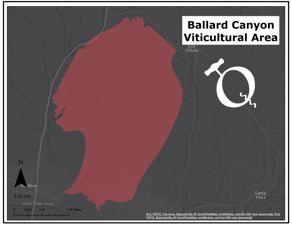 Ballard Canyon AVA map