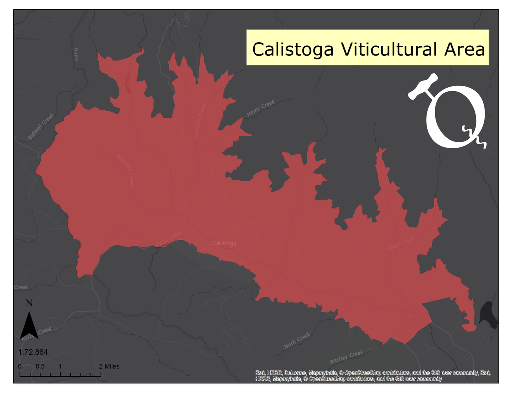 Calistoga AVA map