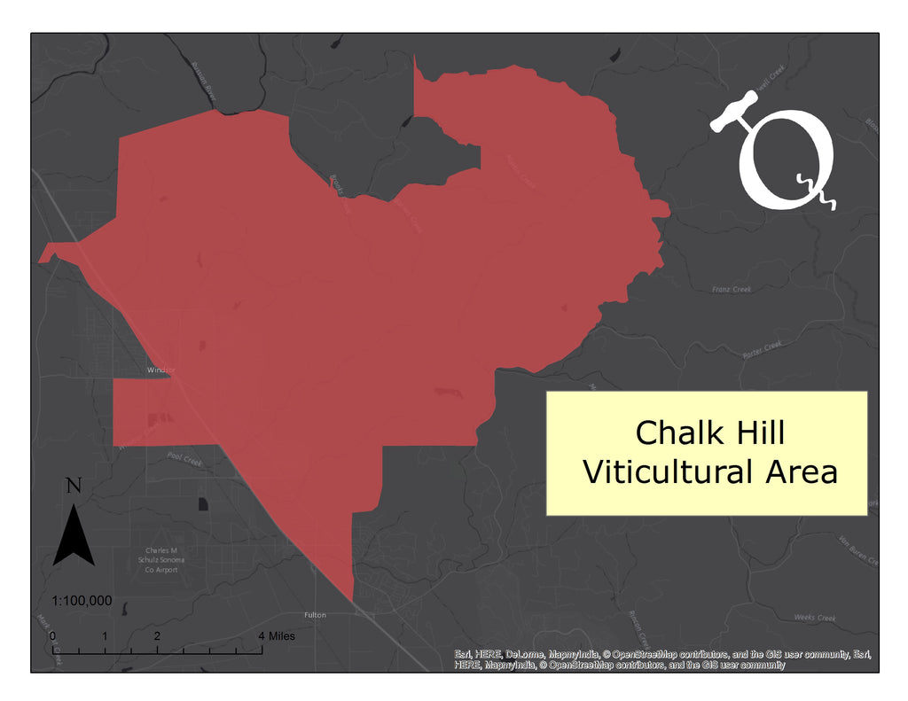 Map of the Chalk Hill AVA