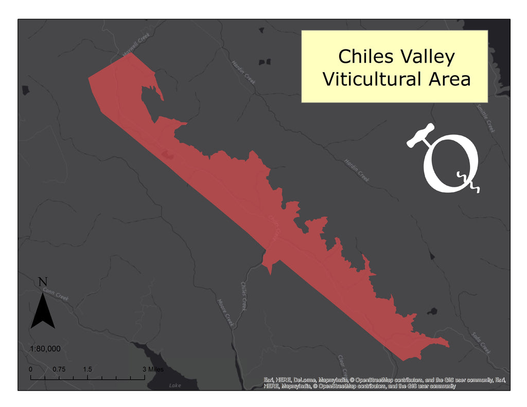 Map of Chiles Valley