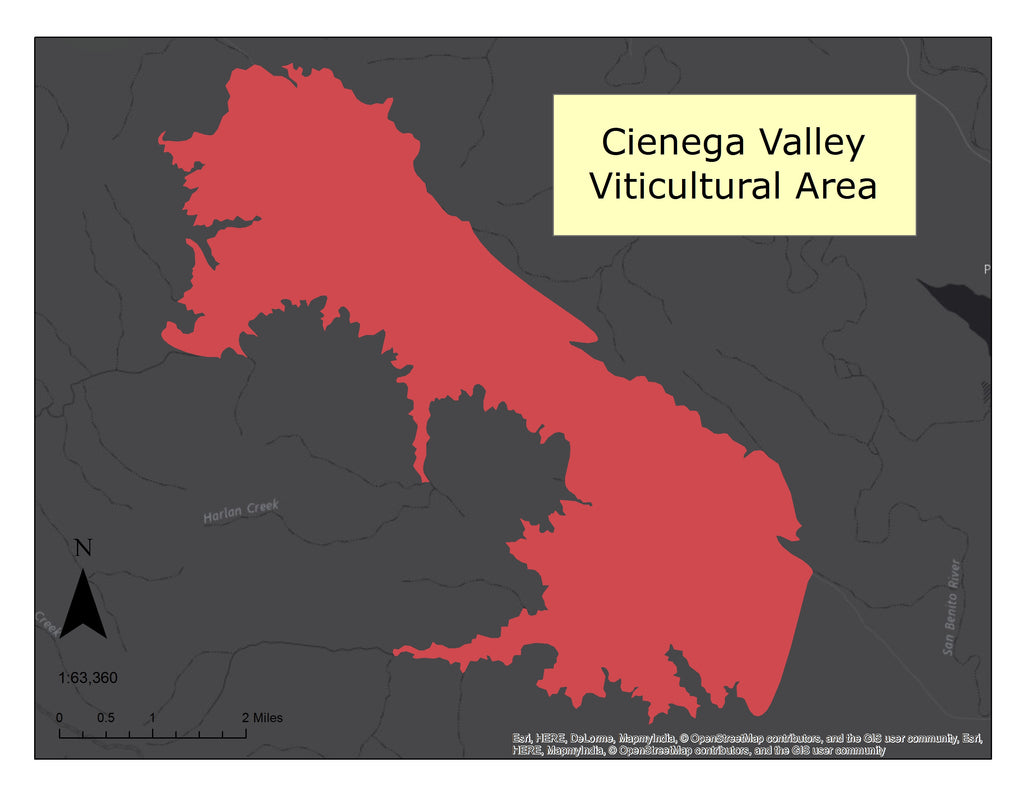 Cienega Valley AVA map