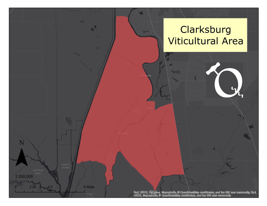 Clarksburg AVA map