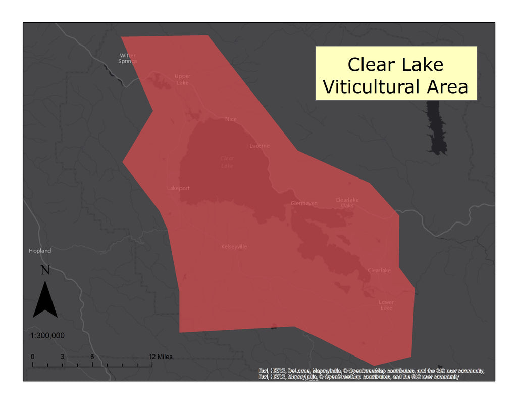 Map of Clear Lake AVA