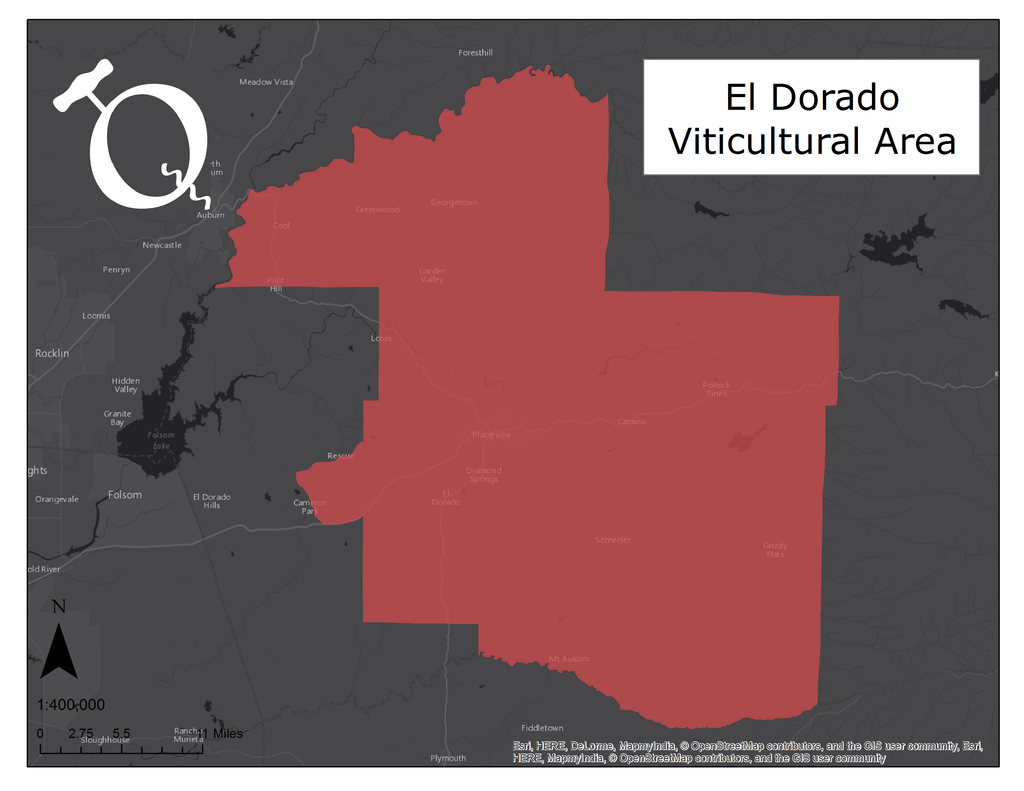 Image of El Dorado AVA map