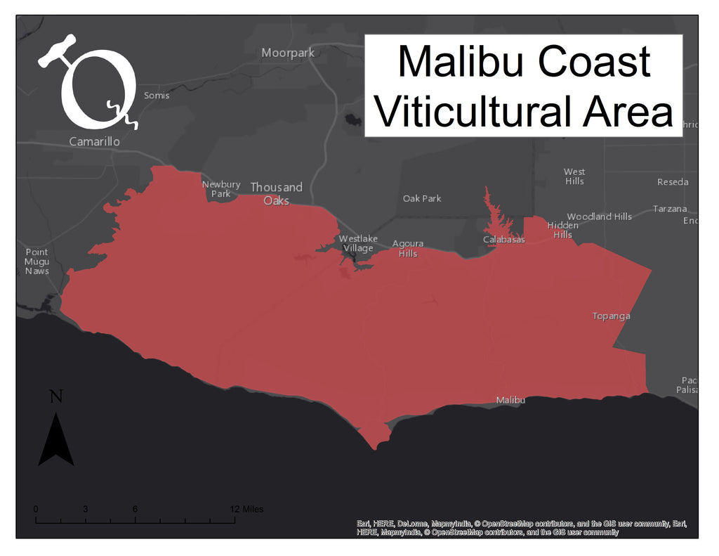 Malibu Coast AVA map