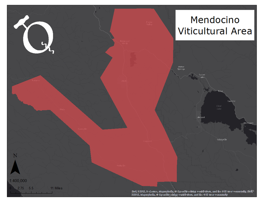 Image of Mendocino AVA map