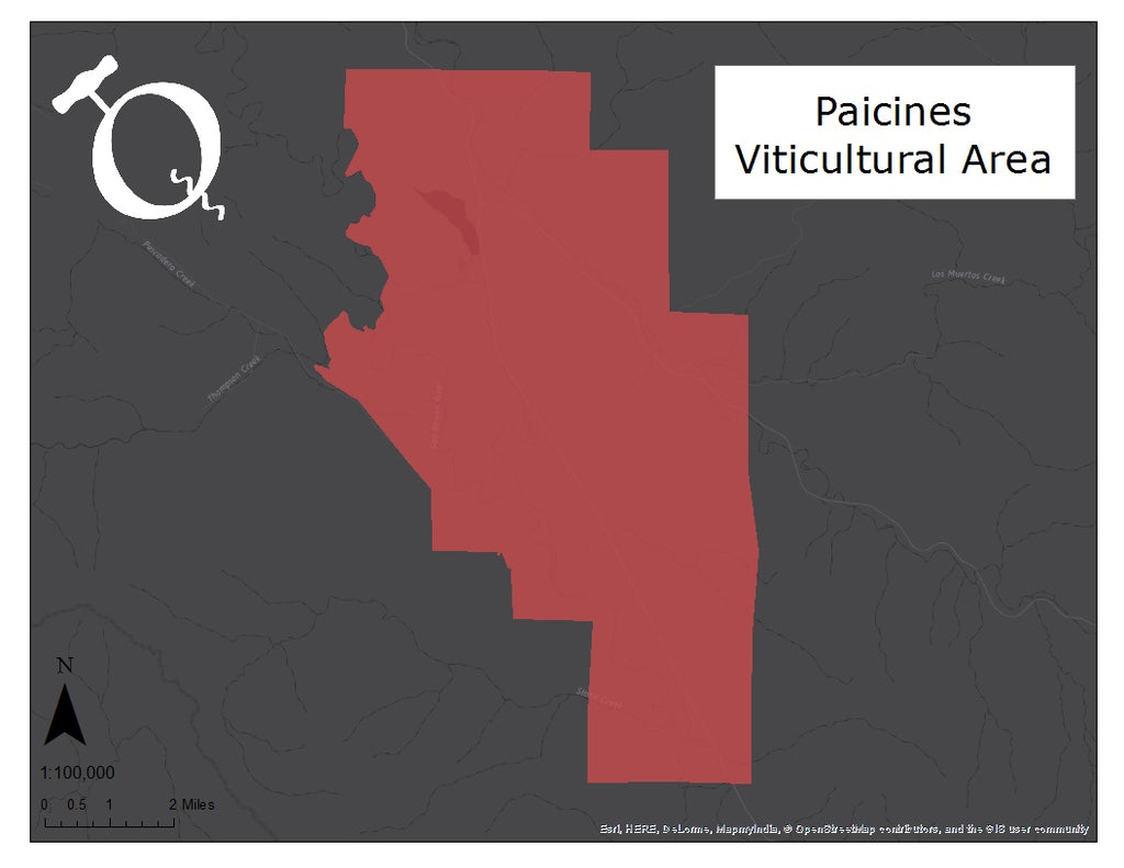 Map of the Paicines AVA
