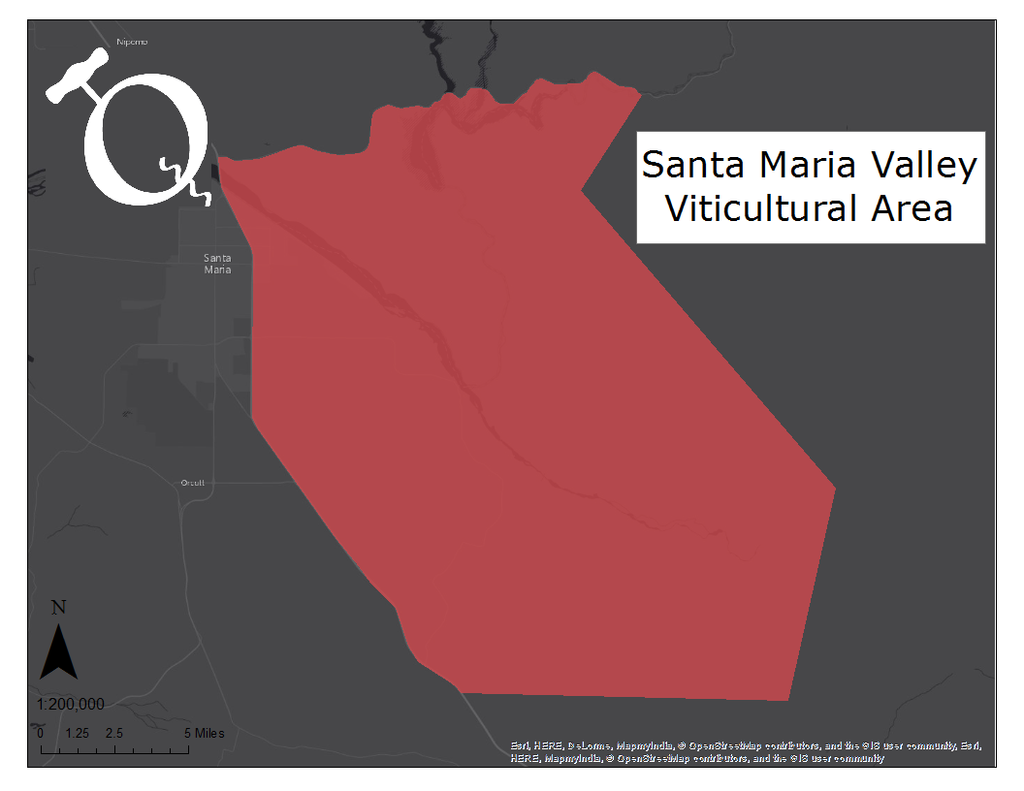 Map of the Santa Maria Valley AVA