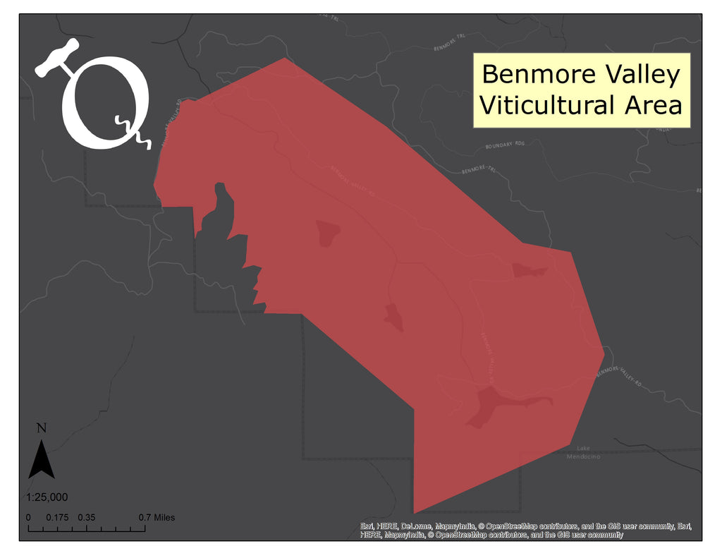 Map of the Benmore Valley AVA