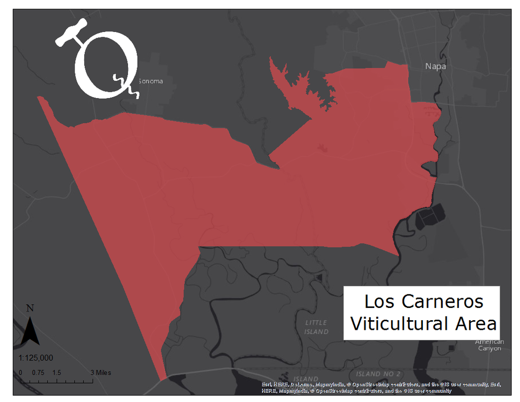 Image of the Los Carneros AVA map