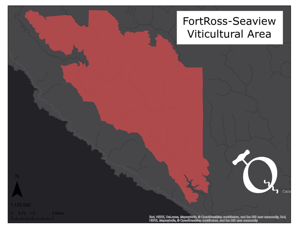 Image of the Fort Ross-Seaview AVA map