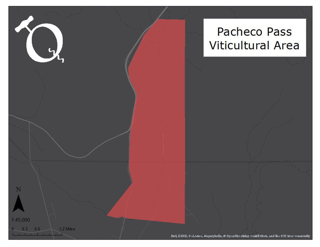 Map of the Pacheco Pass AVA