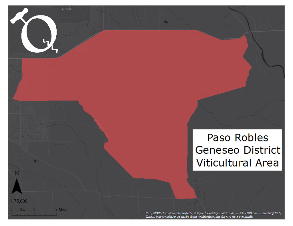 map of Paso Robles Geneseo District