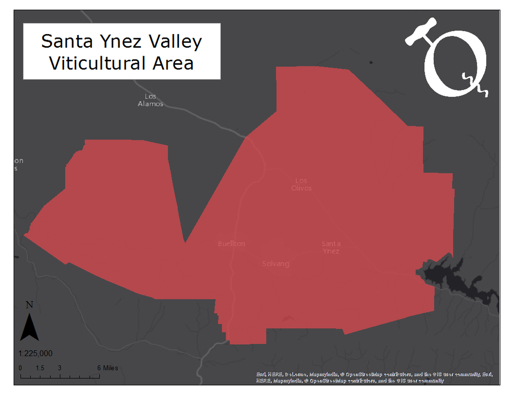 Map of the Santa Ynez Valley AVA
