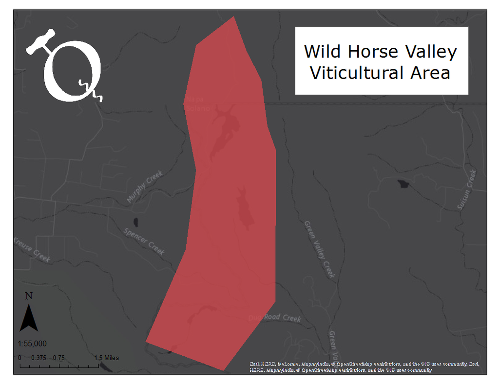 Map of the Wild Horse Valley AVA