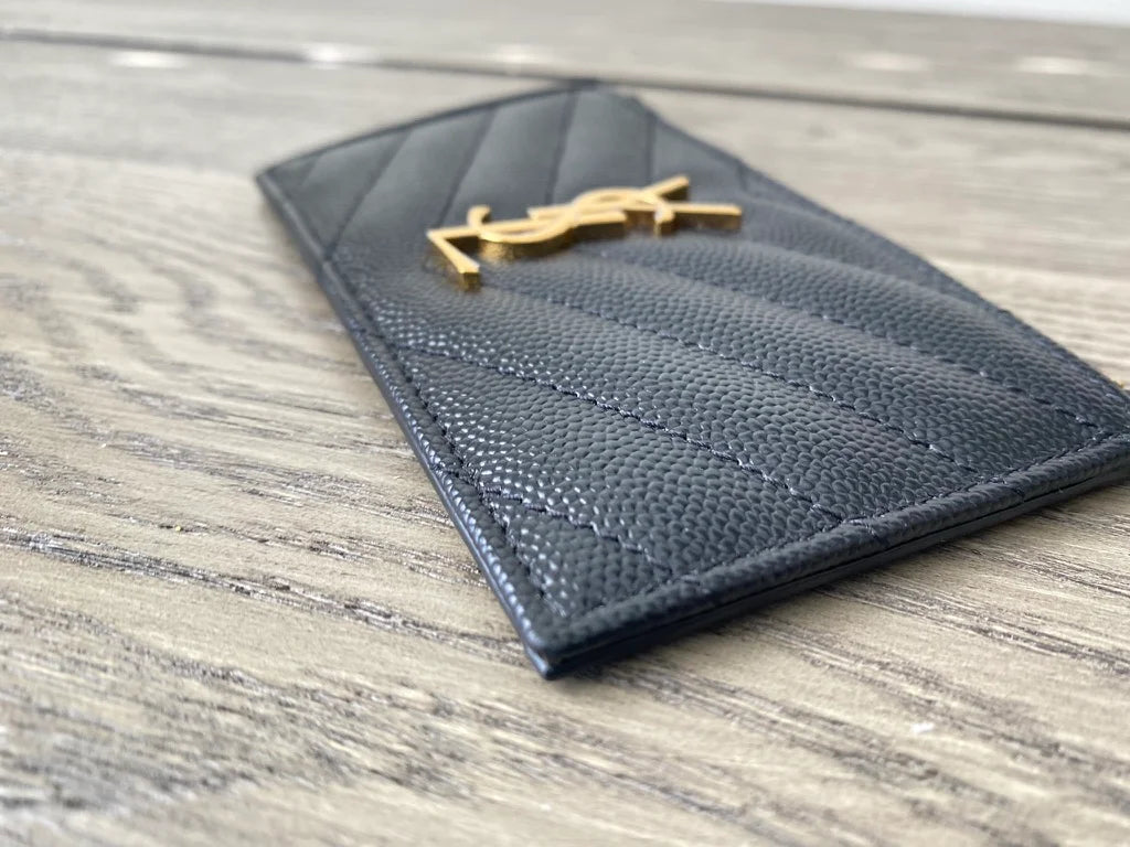 Saint Laurent Cassandre zipper card case