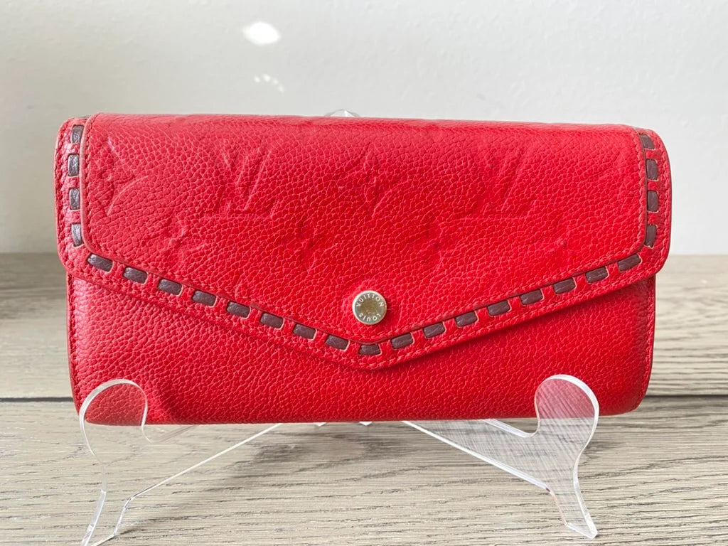 Louis Vuitton Sarah Red Empreinte