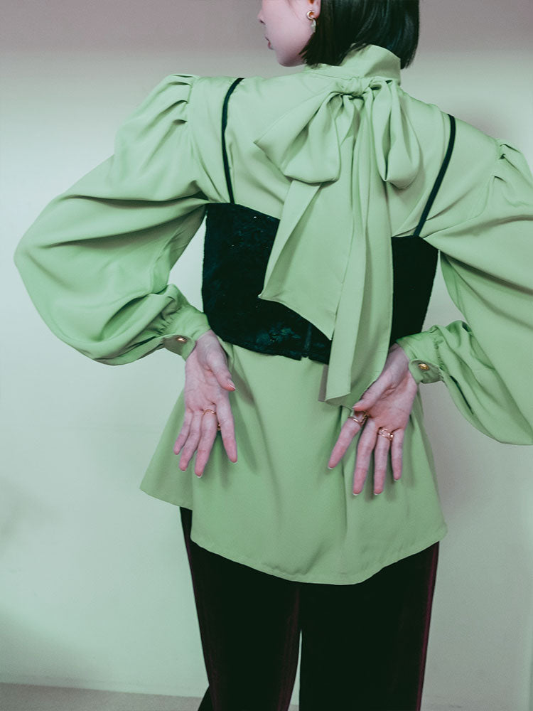 Mint Green Polyester Blouse