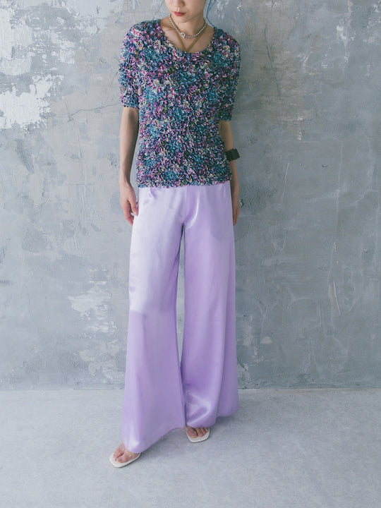 Satin Relax Pants / Lavender