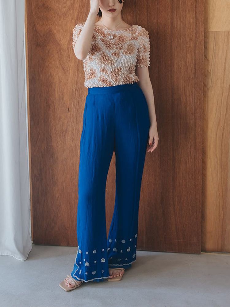Beads Embroidery Pants