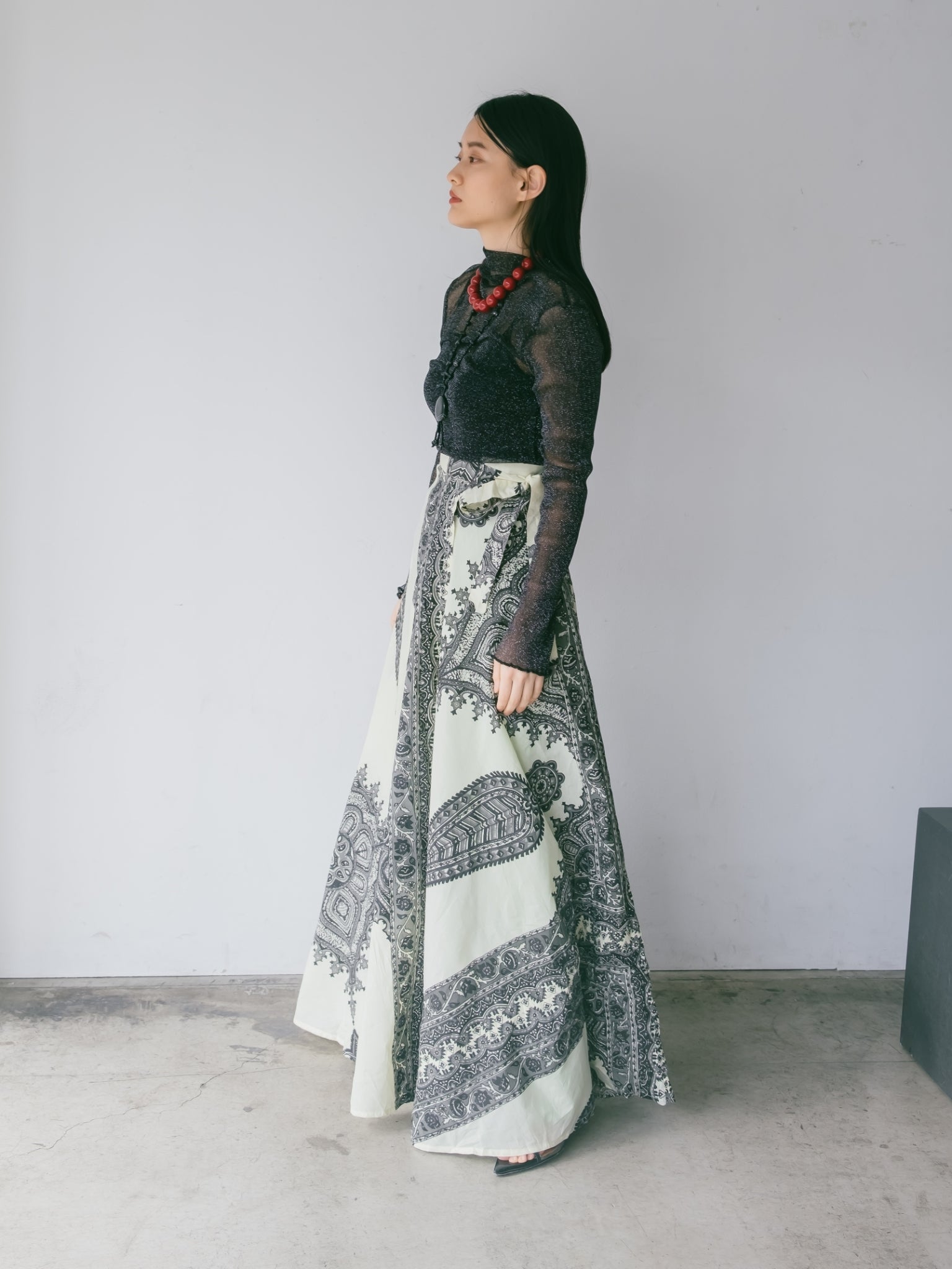 Arabesque Design Wrap Skirt