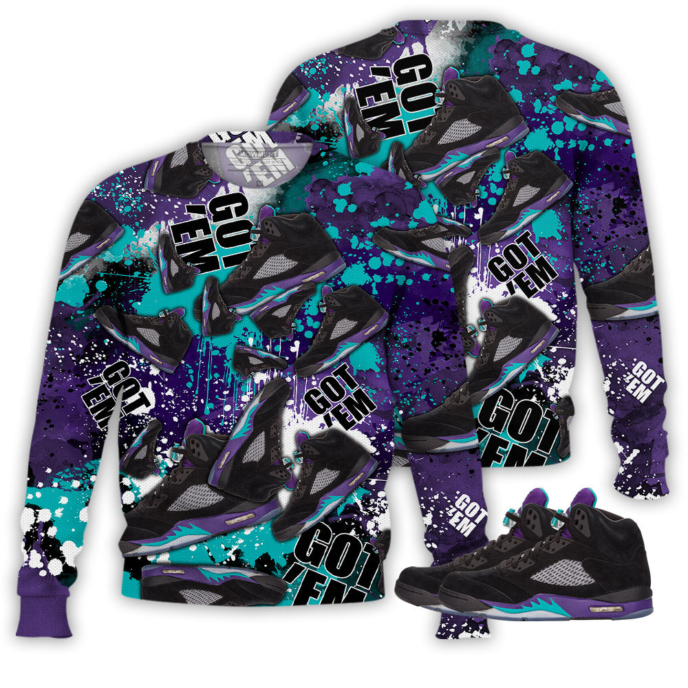 grape 5 jordans shirt